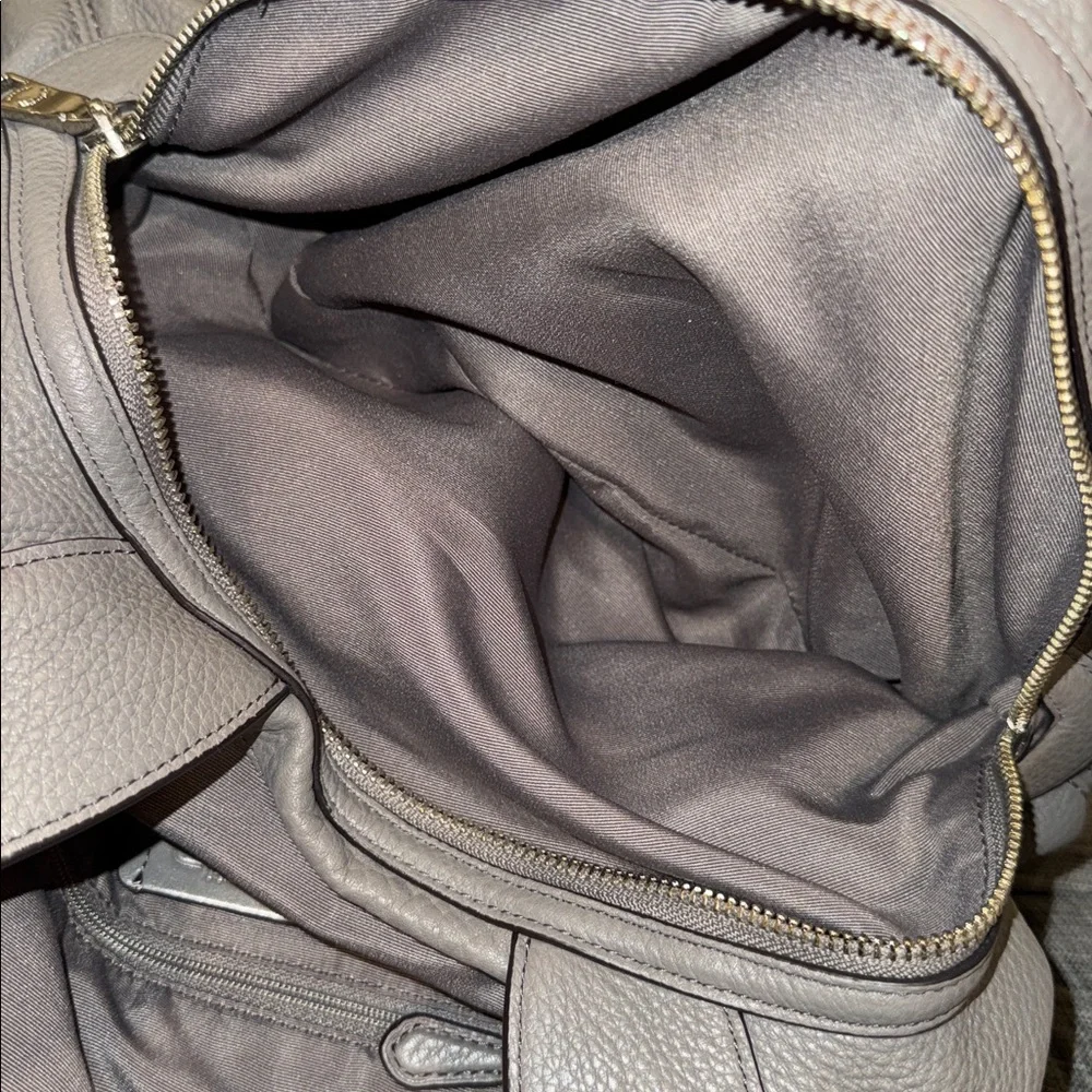 Coach Bag Lexy Gray Leather Shoulder Bag - Picture 13 of 17